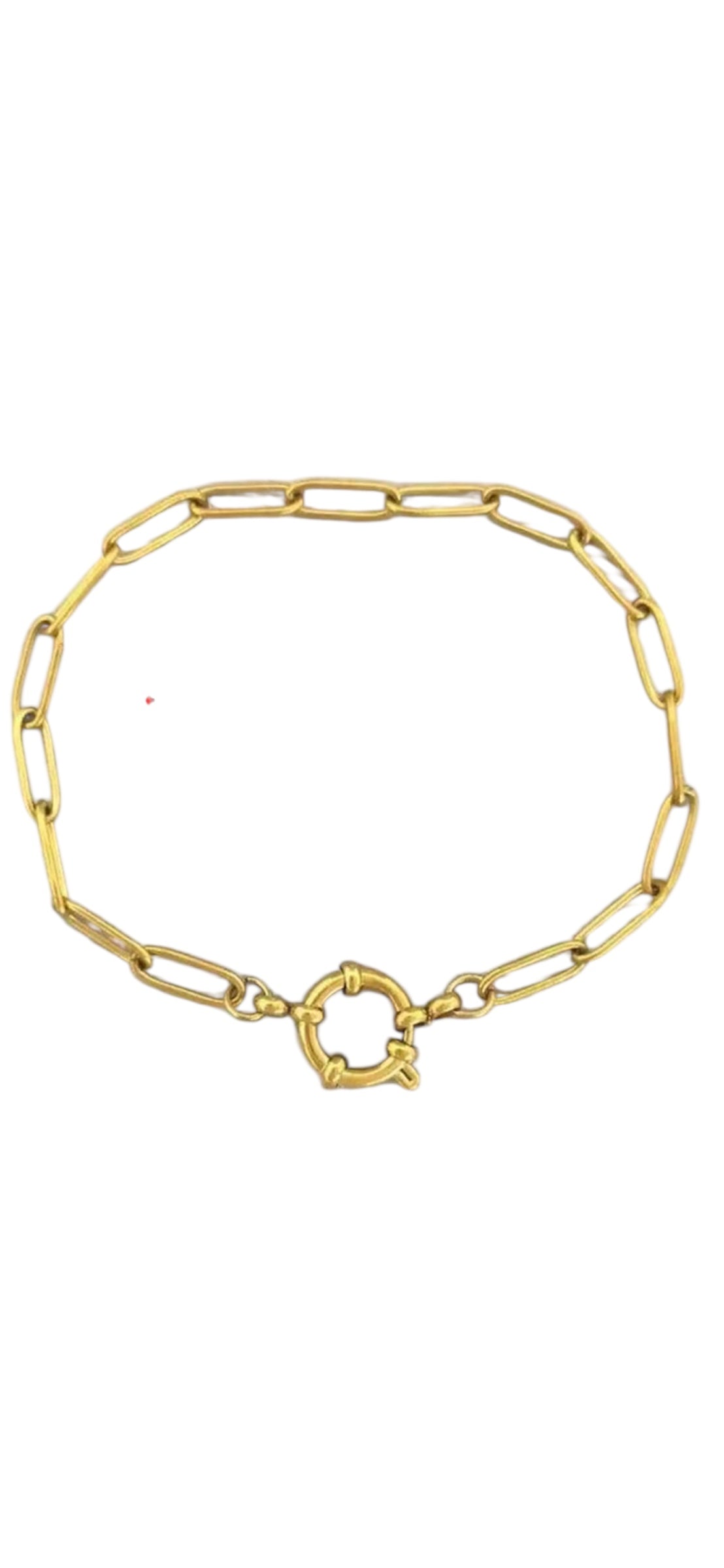 Bracelet maille trombone mousqueton