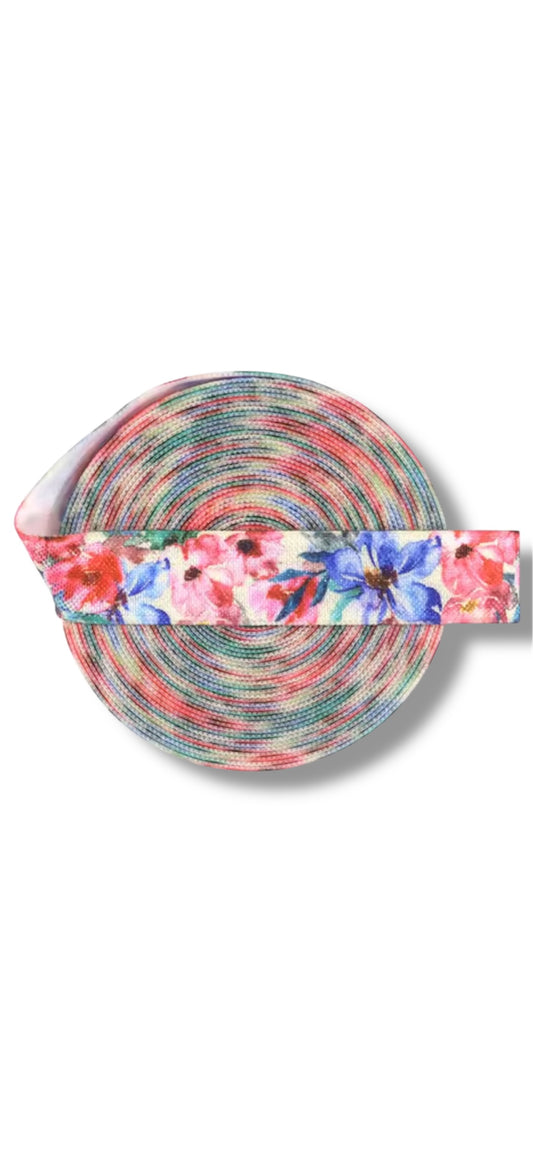 Ruban - Fleurs multicolores